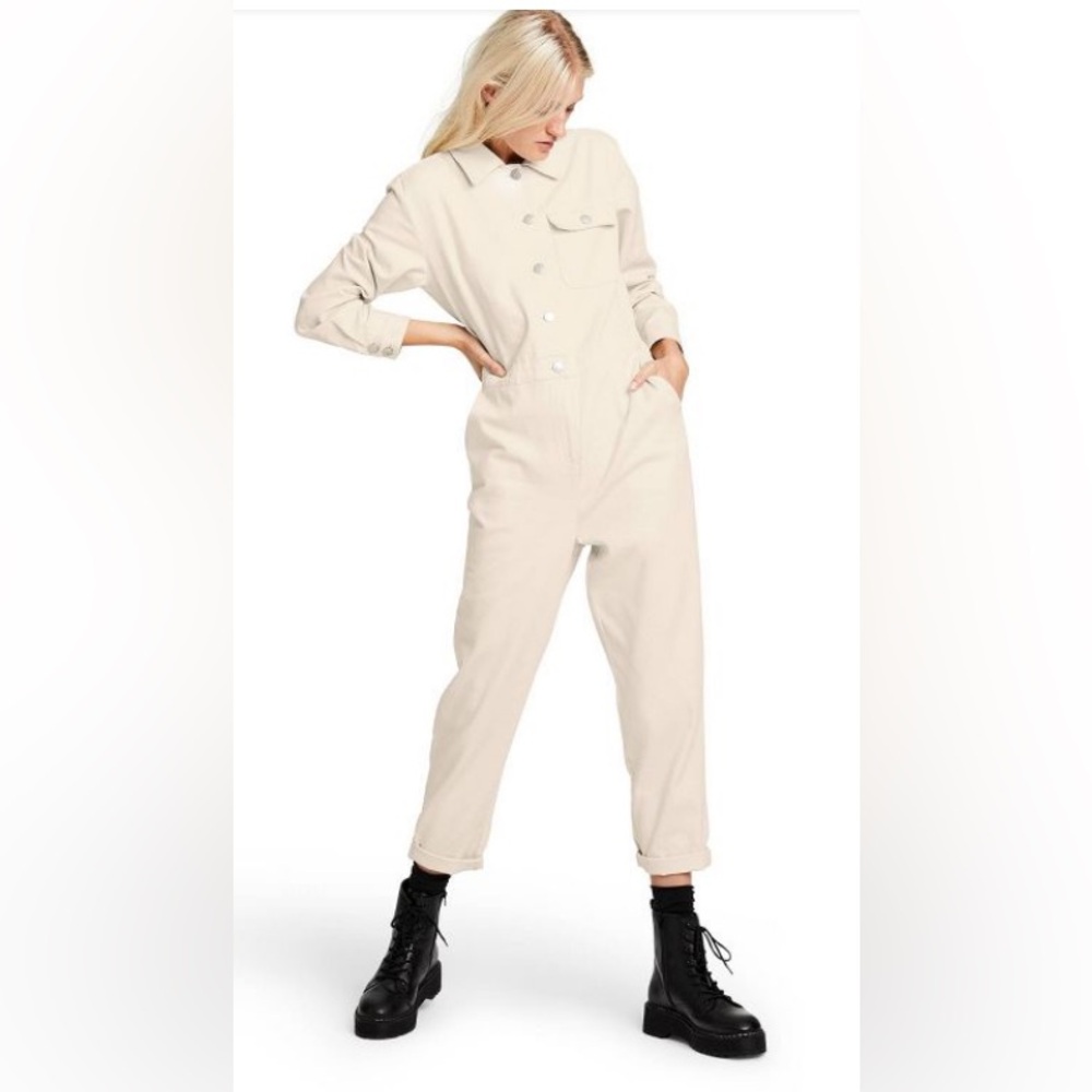 Sandy Liang Women's Cream and Tan Jumpsuit